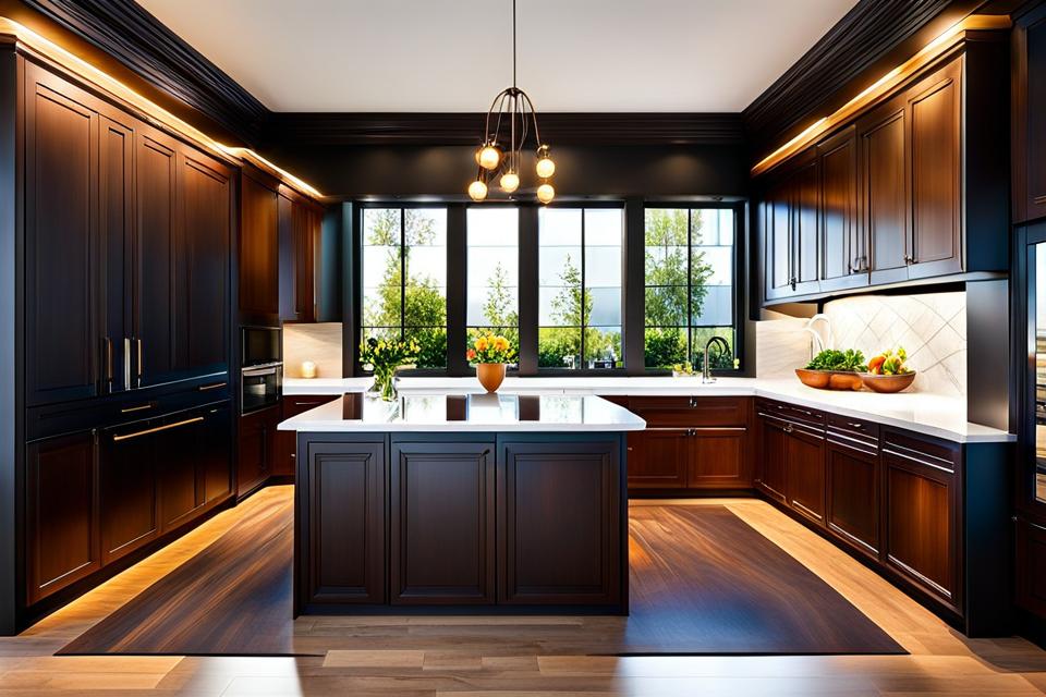 are dark kitchen cabinets in style