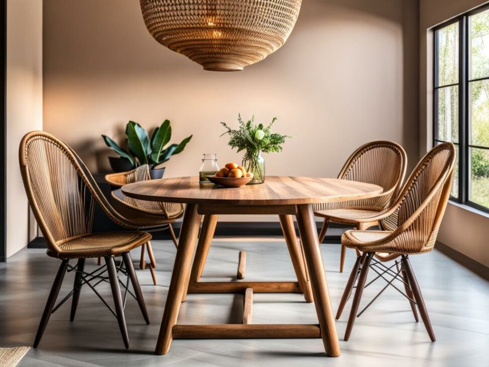 boho kitchen table and chairs
