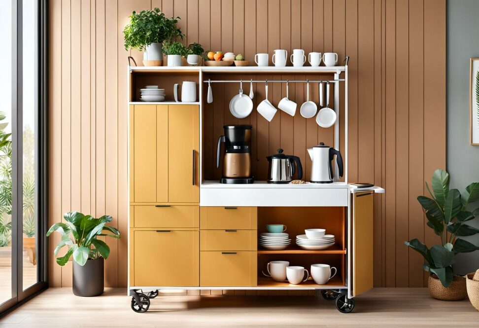 coffee carts for kitchen