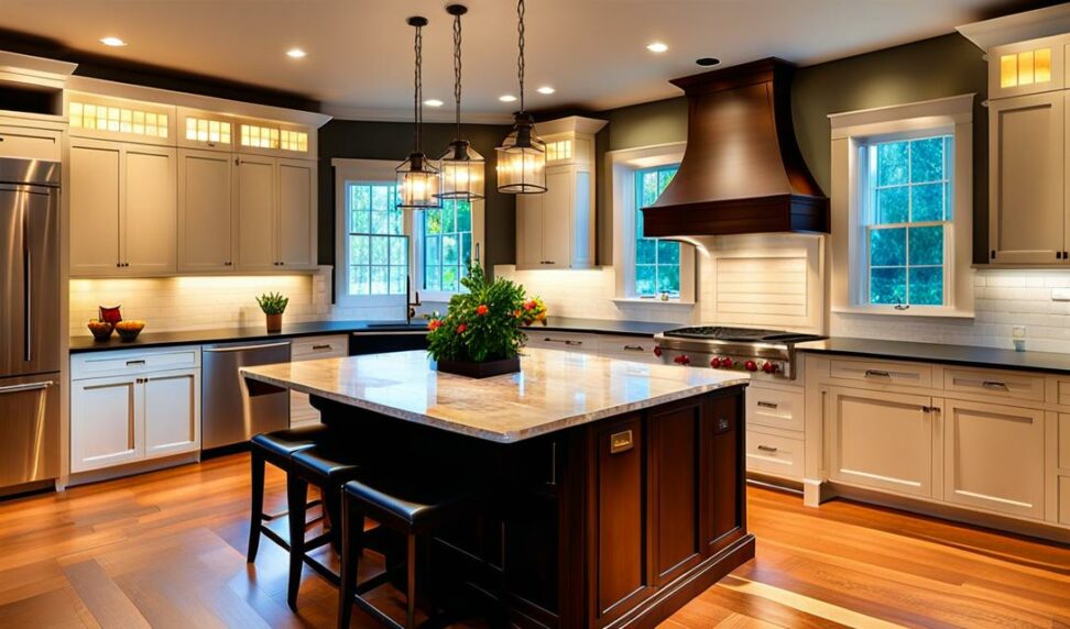 colonial pendant lights kitchen