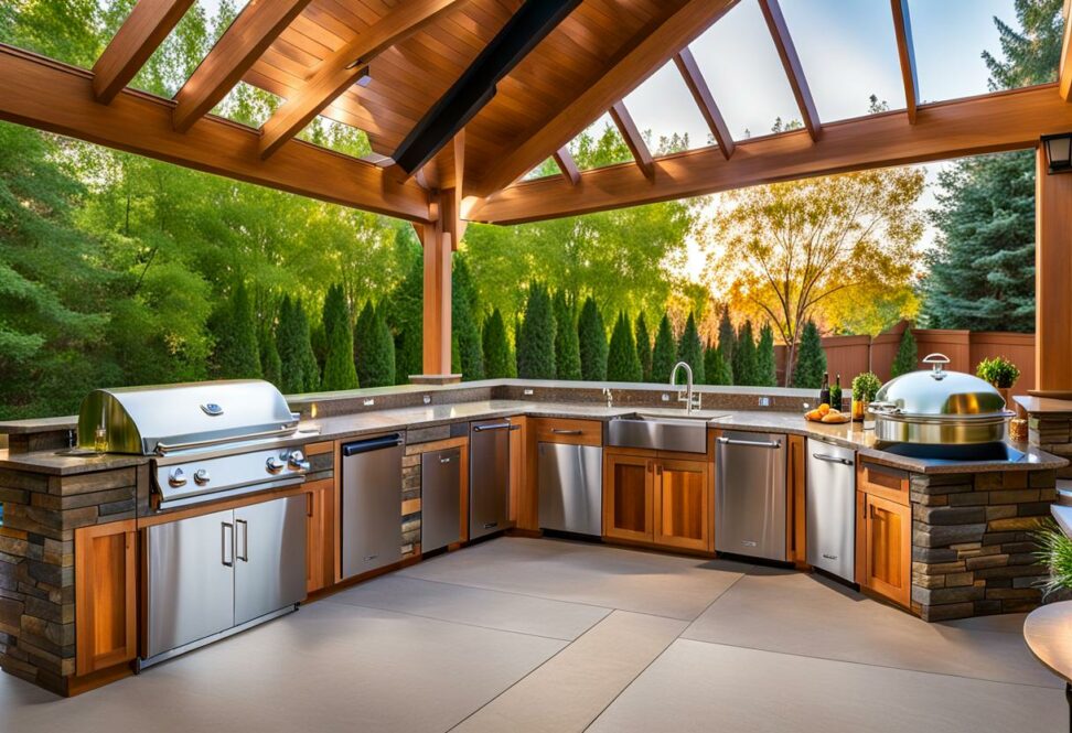 covered outdoor kitchen structures