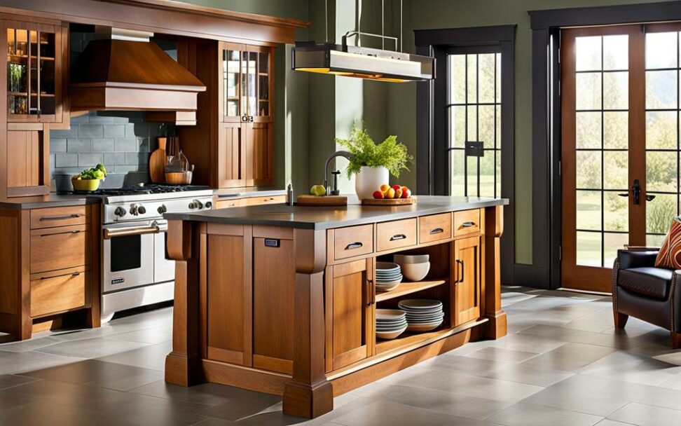 craftsman style kitchen island