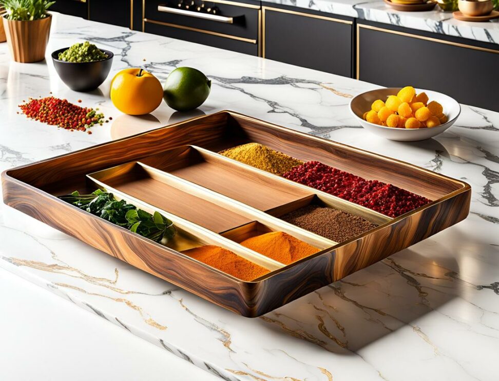 decorative tray for kitchen island