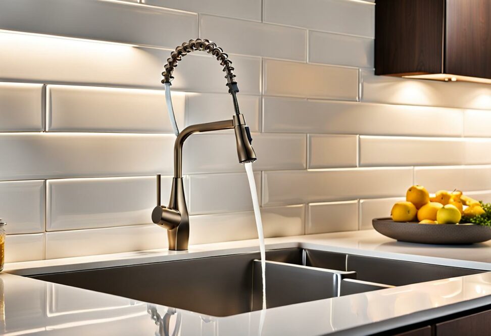 delta corin 2-handle wall-mount kitchen faucet