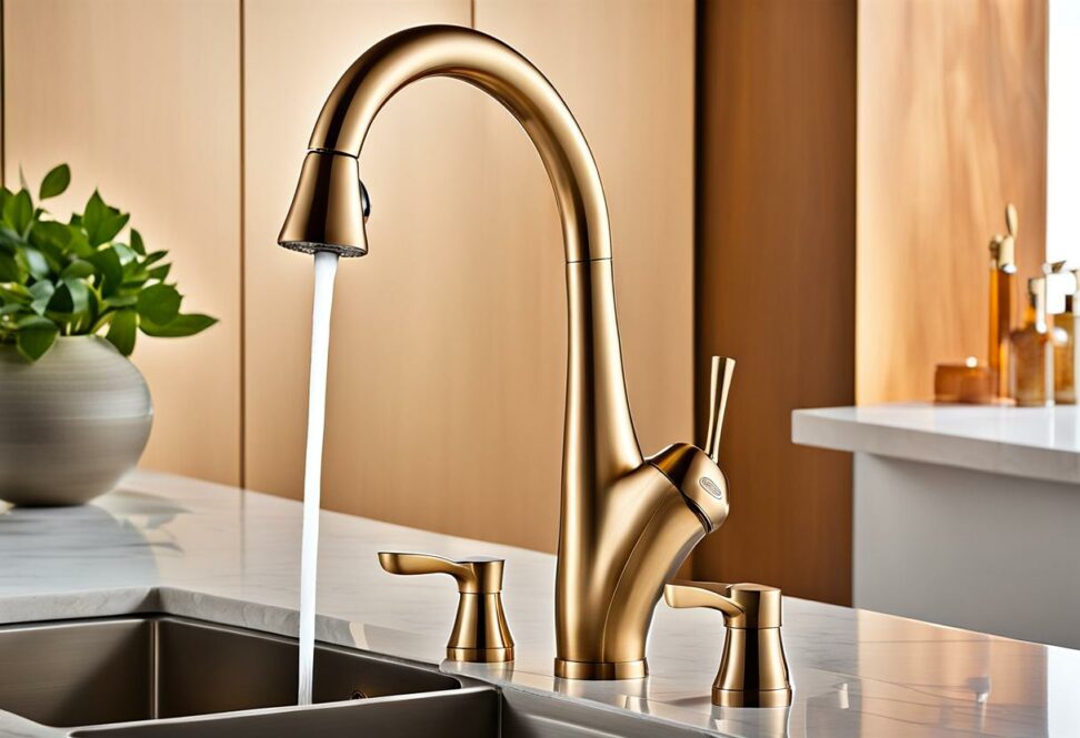 honey bronze kitchen faucet