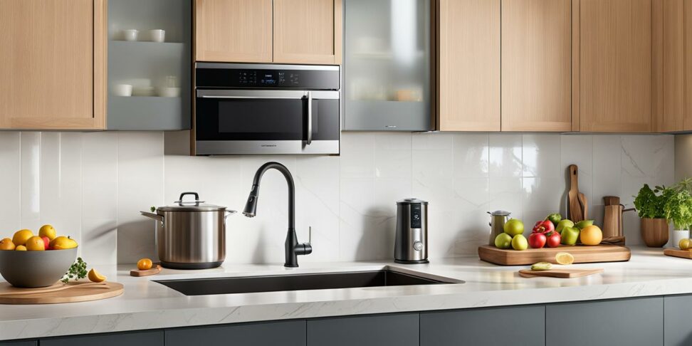 how to arrange appliances on kitchen counter