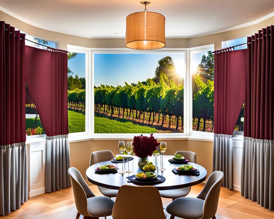 kitchen curtains wine theme