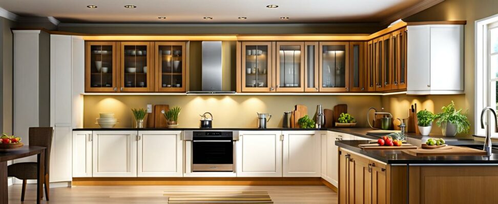 kitchen decor above cabinets