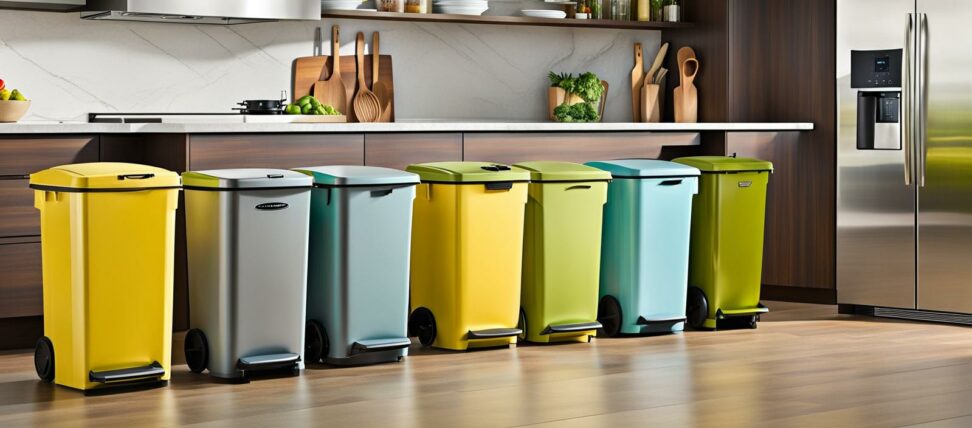 kitchen garbage cans with lids