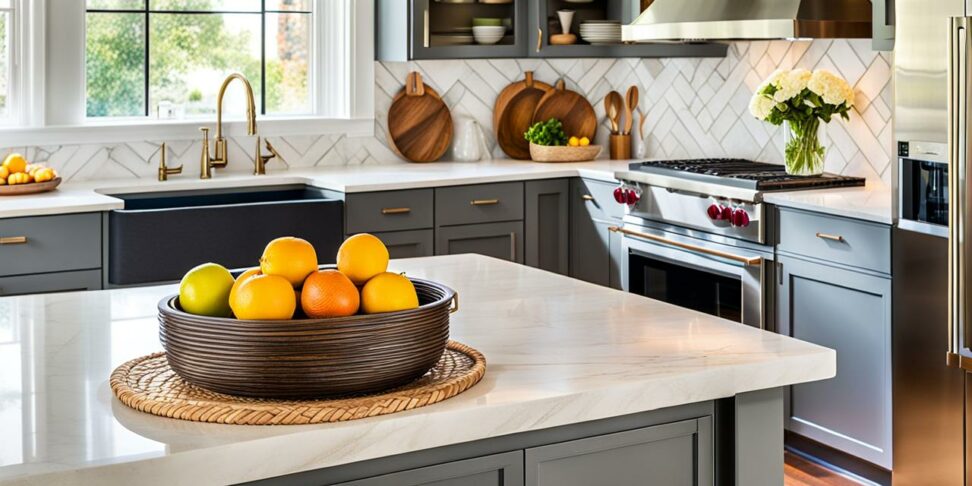 kitchen island centerpiece tray