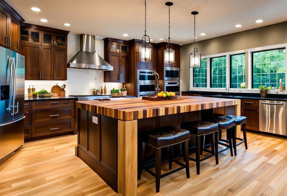 kitchen islands with butcher block tops