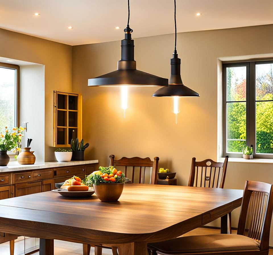 kitchen lighting fixtures over table