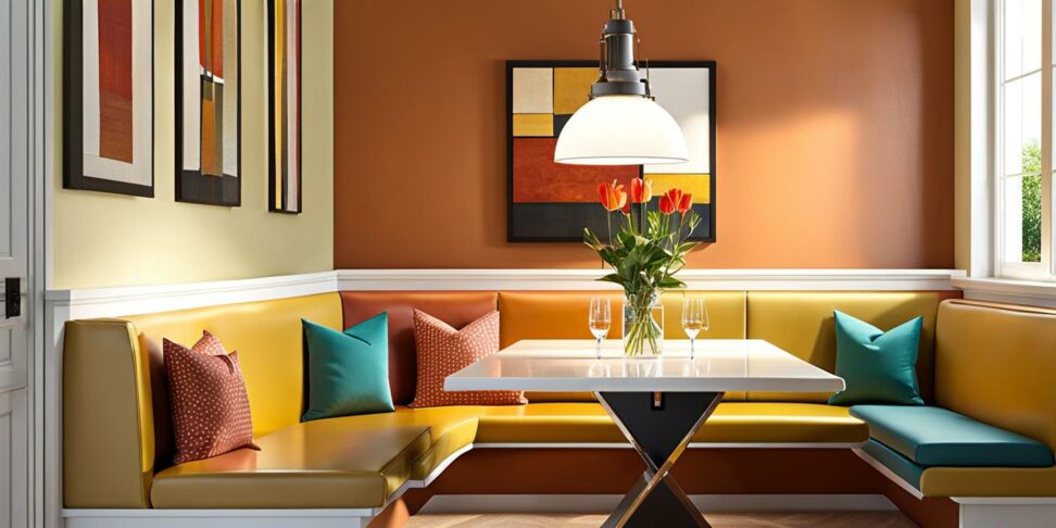 kitchen table with booth seating