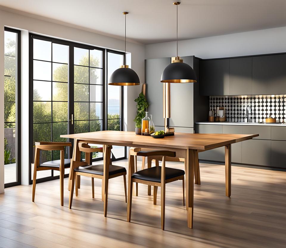 kitchen table with folding sides