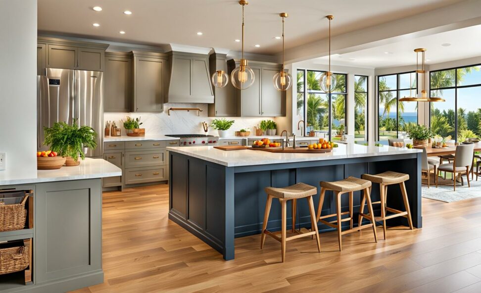 kitchen triangle with island
