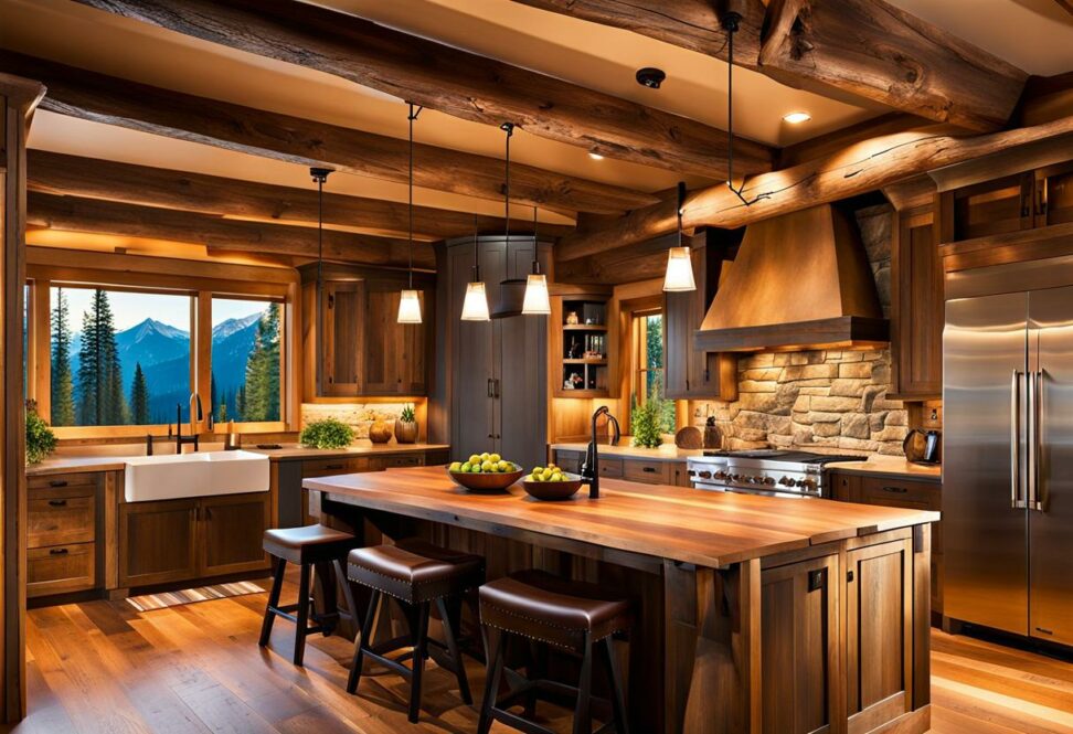 kitchens in log cabins