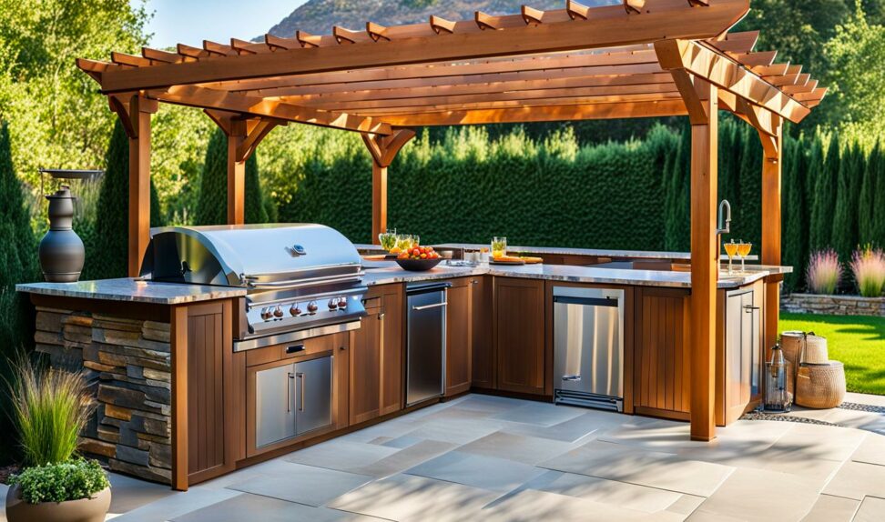 lean to outdoor kitchen