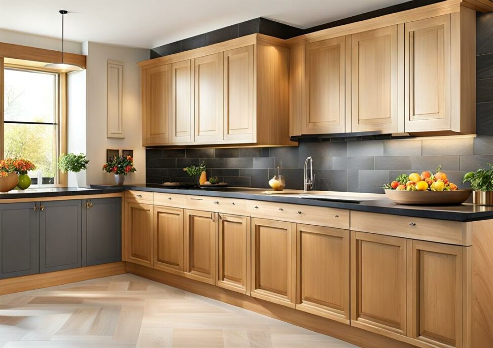 maple slate kitchen cabinets