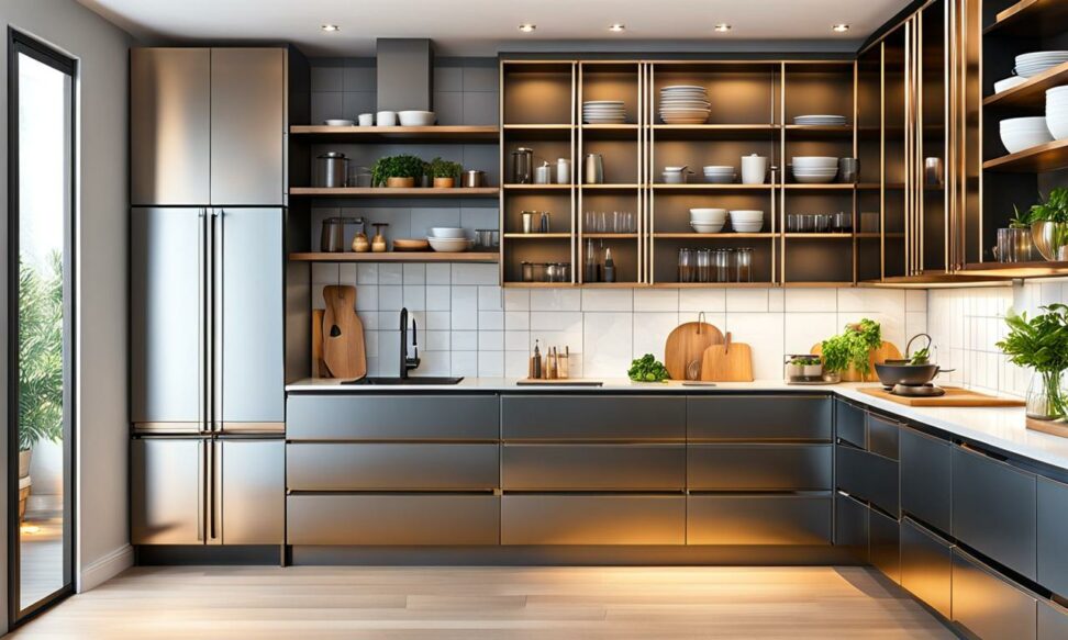 metal shelving for kitchens