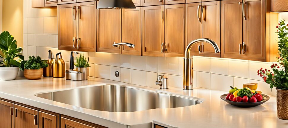moen gold kitchen faucet touchless