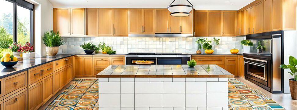 peel and stick tile for kitchen island