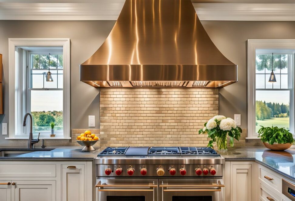 pictures of range hoods in kitchens