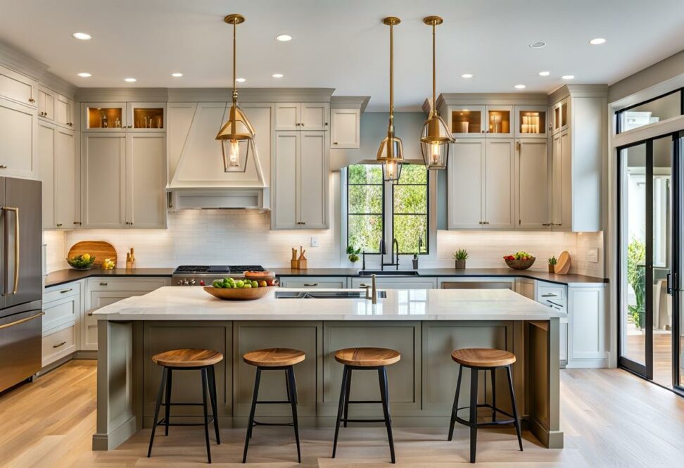 small kitchen with peninsula