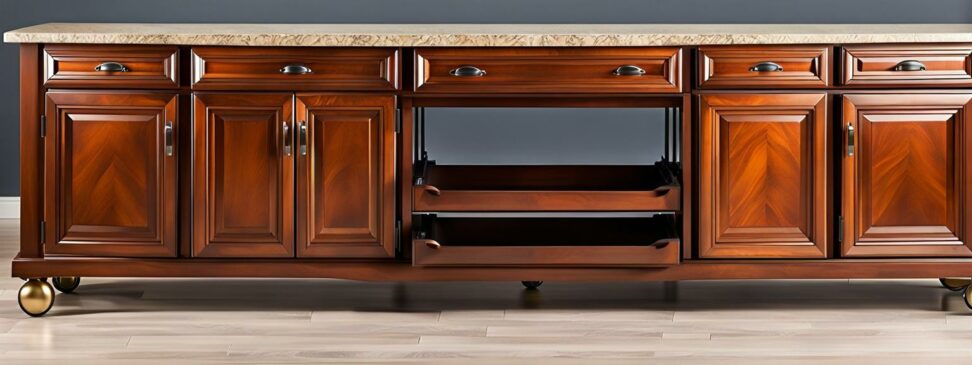 trinity 3-tier kitchen cart with drawers