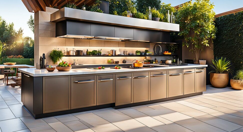 waterproof outdoor kitchen cabinets