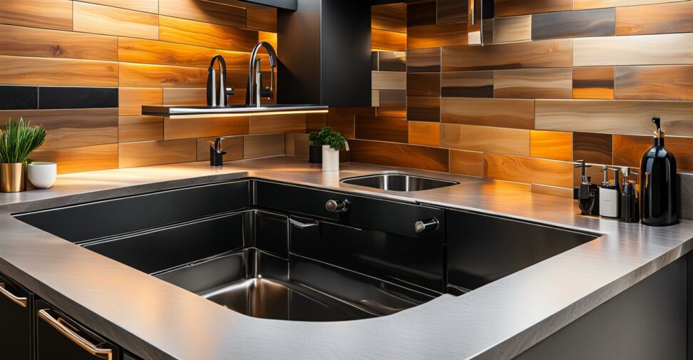 what are black kitchen sinks made of