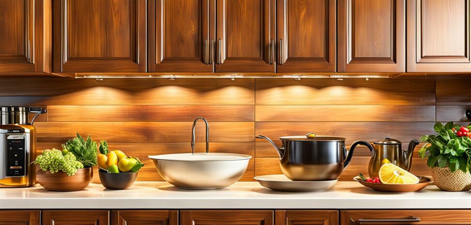 above kitchen cabinet decor