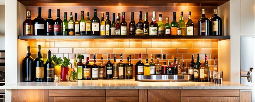 building a bar with kitchen cabinets