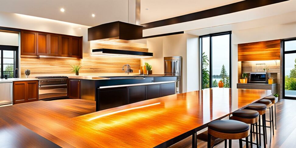 contrasting kitchen island countertop