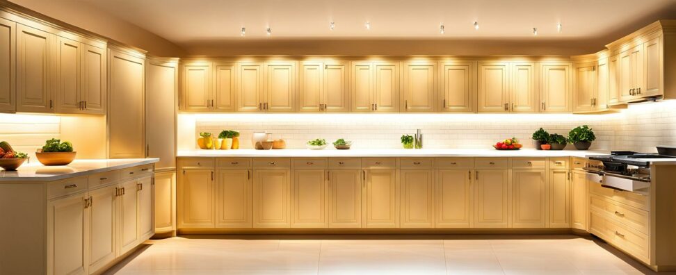 cream colored kitchen cabinets