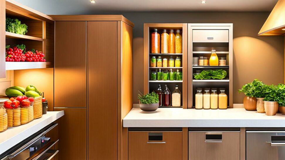 creating a pantry in a small kitchen