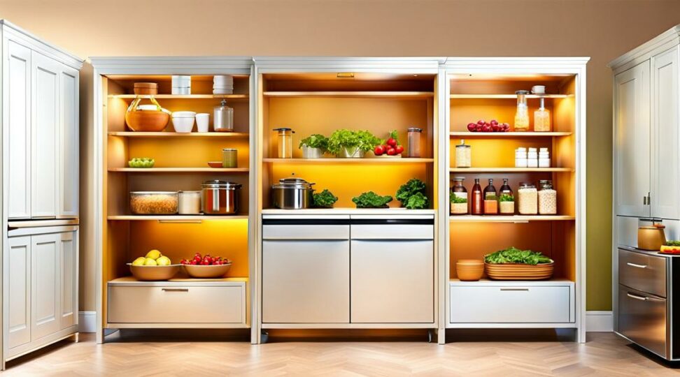 free standing kitchen pantry cabinet