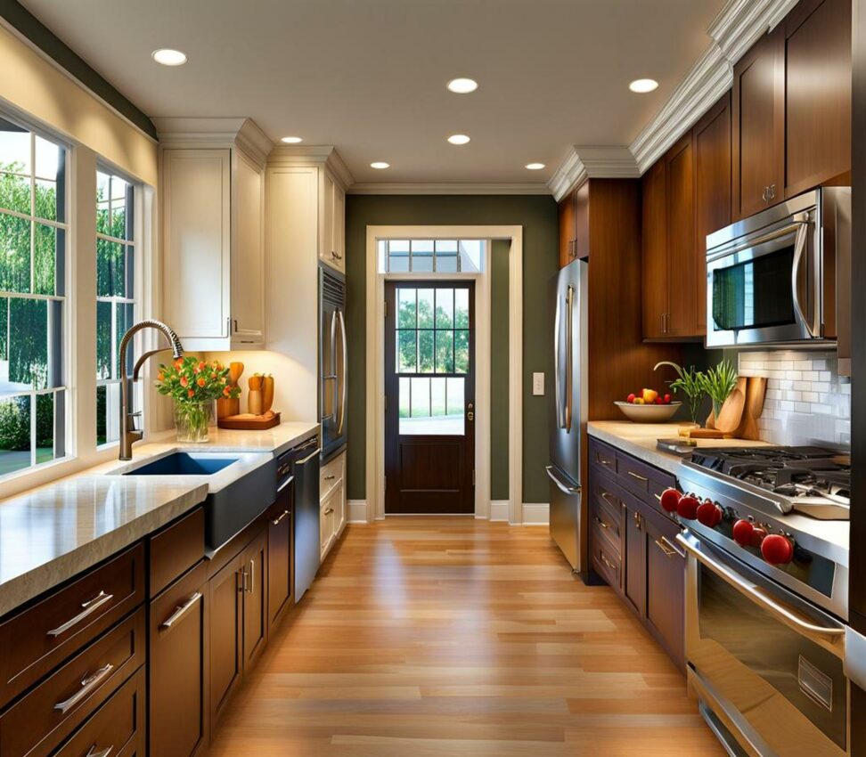 galley kitchen remodel remove wall