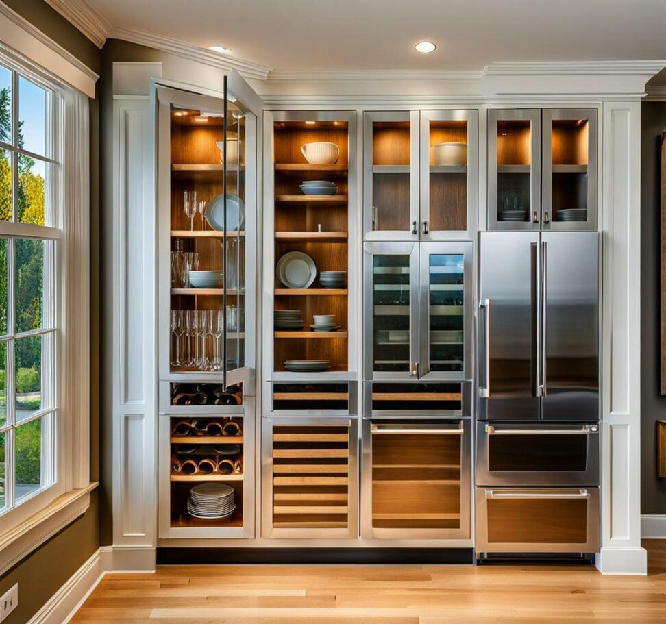 glass door upper kitchen cabinets