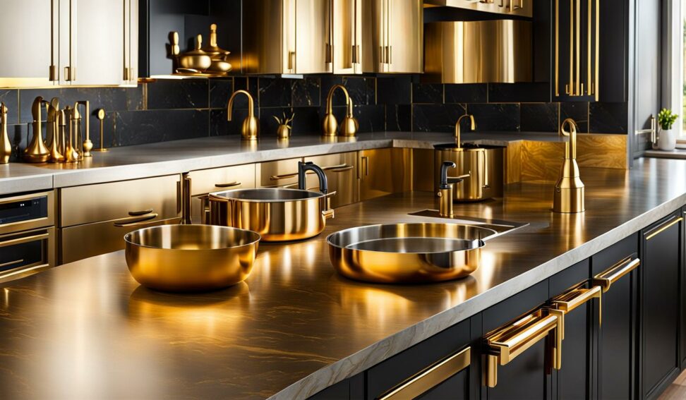 gold or black kitchen hardware