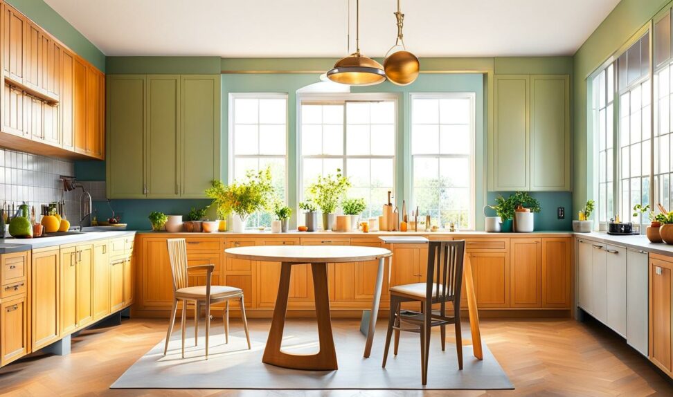 half circle kitchen table