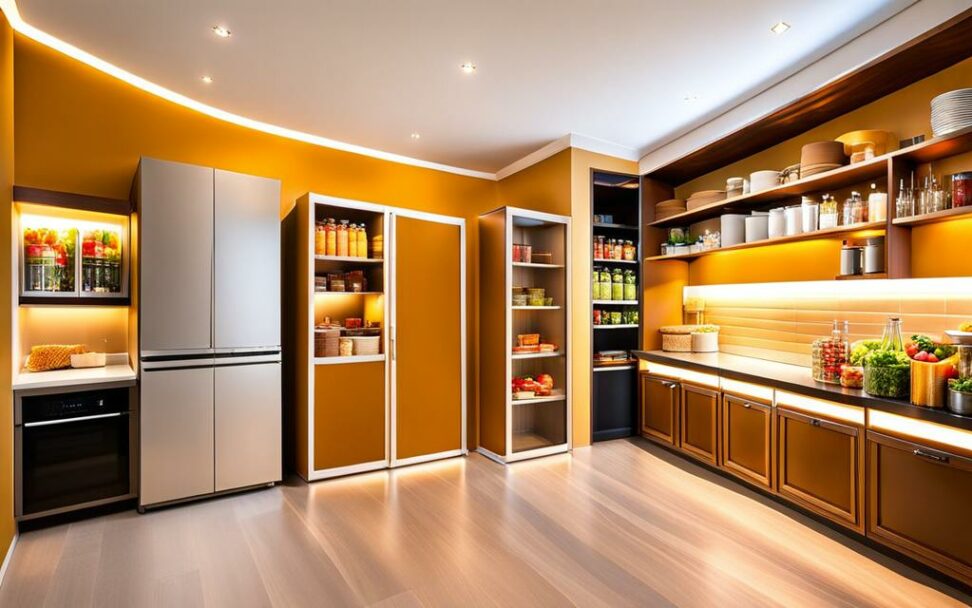 how to build a corner pantry in the kitchen