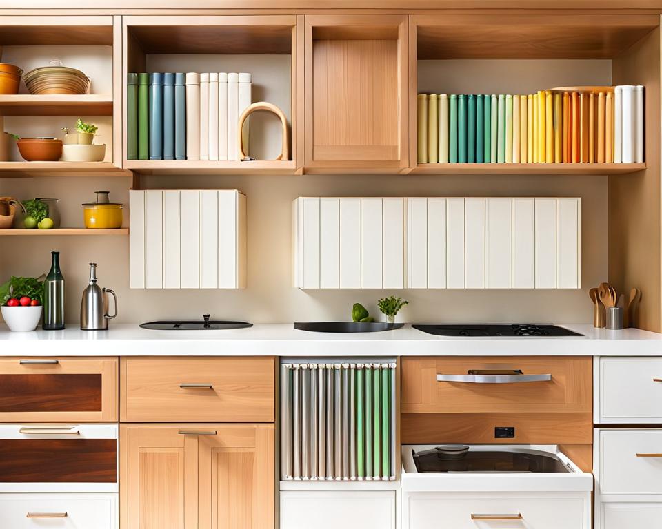 how to line kitchen cabinets