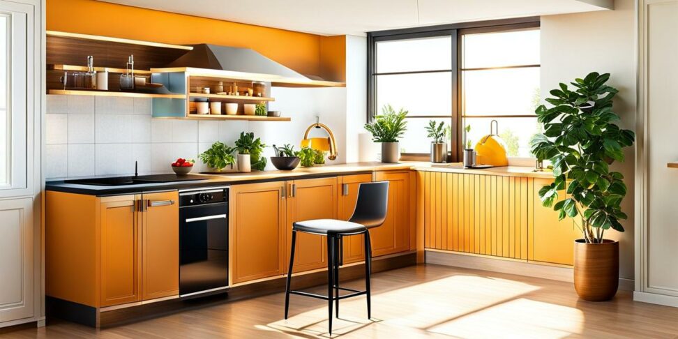 how to organize small kitchen counter