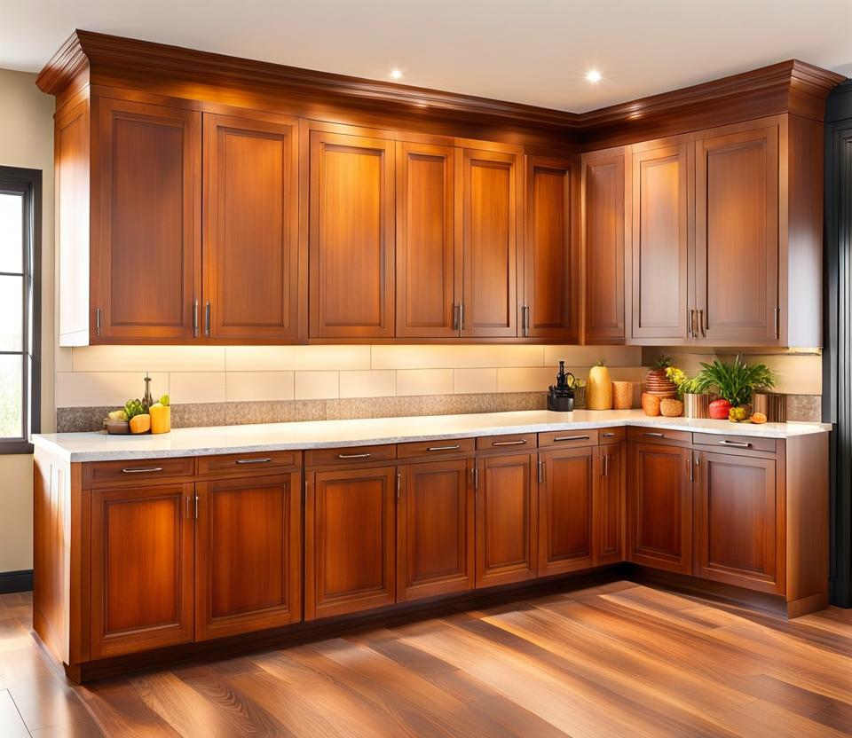 how to refinish kitchen cabinets with stain
