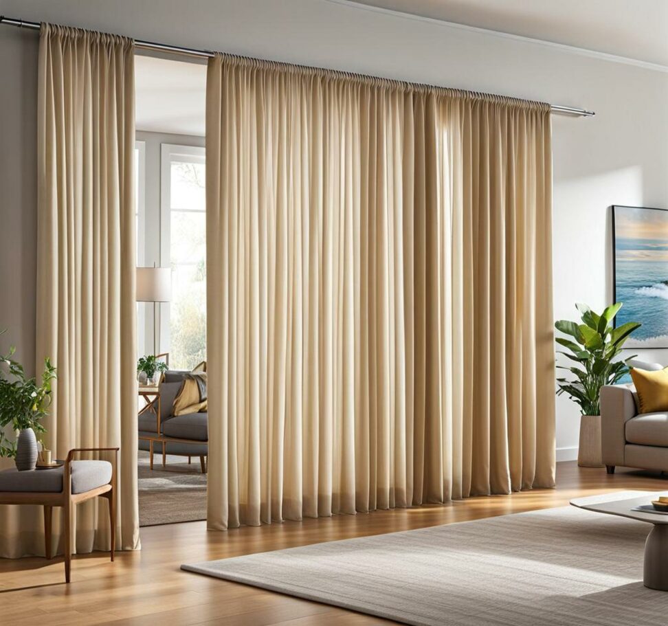 kitchen and living room divider curtain
