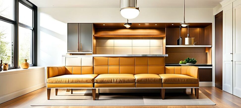kitchen banquette seating with storage