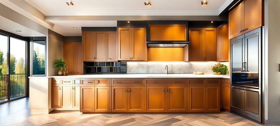 kitchen cabinets in different colors