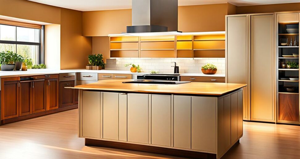 kitchen island made from base cabinets