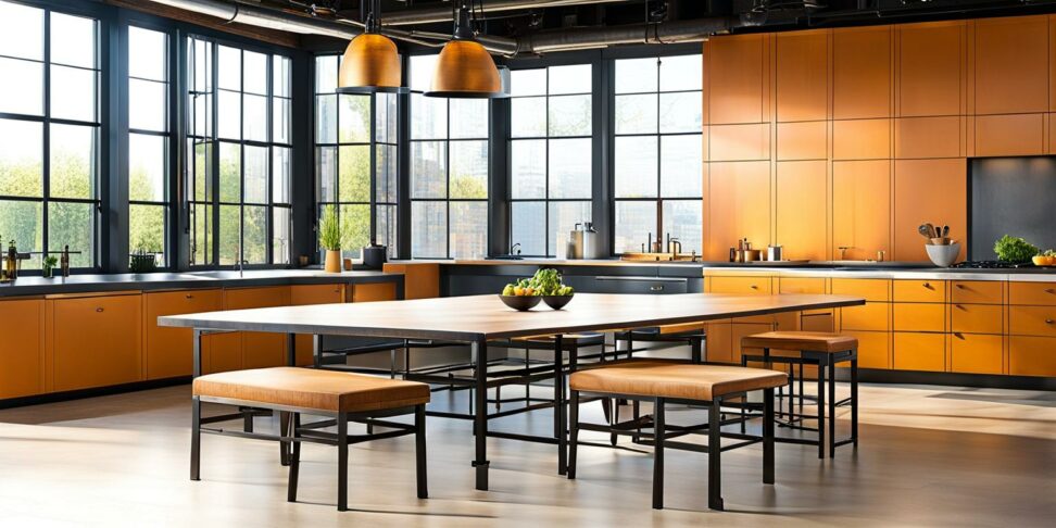 kitchen tables with bench seating