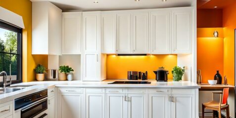 kitchen wall colors with white cabinets